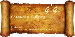 Gottwald György névjegykártya